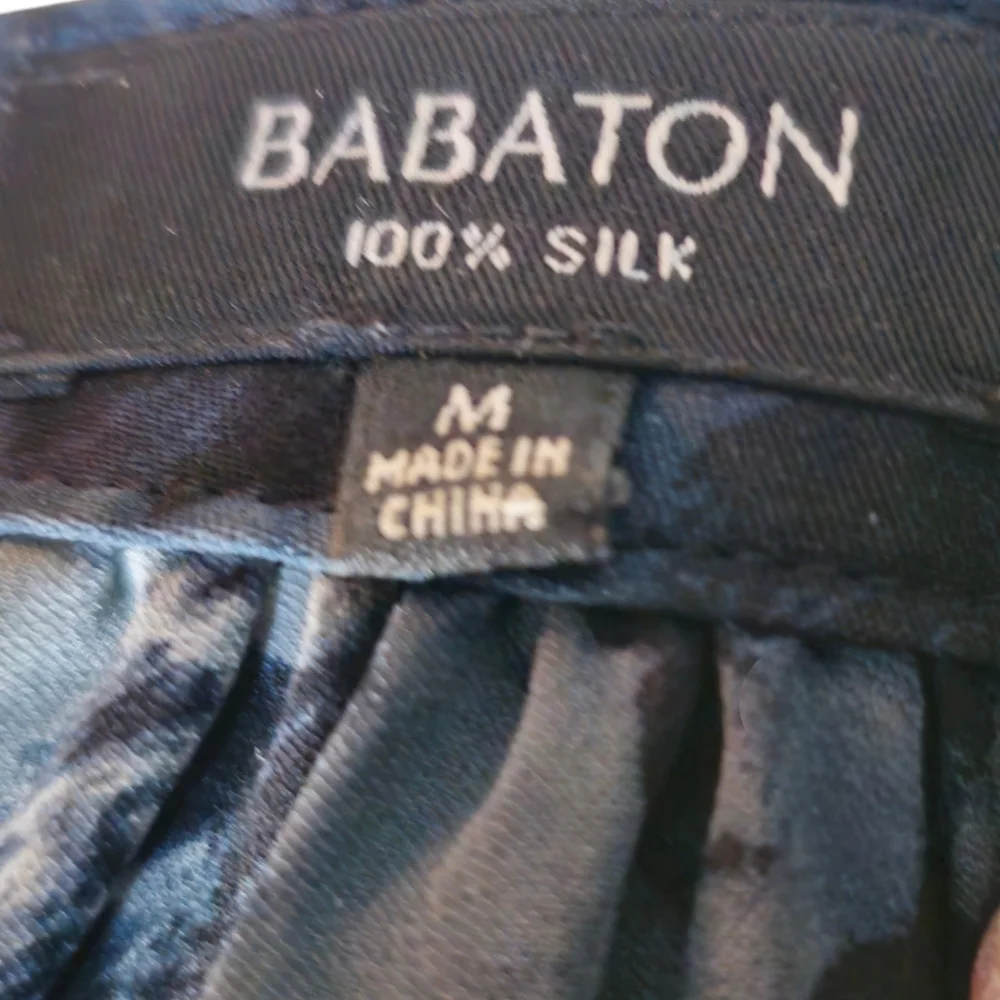BABATON Silk Tie Waist Long Sleeve Mini Dress Size Medium